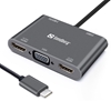 Изображение SANDBERG USB-C Dock 2xHDMI+1xVGA+USB+PD