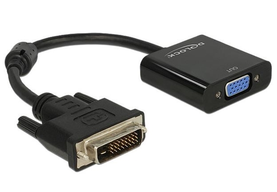 Picture of Delock Adapter DVI-D 24+1 male > VGA female black