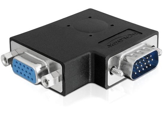 Изображение Delock Adapter VGA male / female 90° sideways angled