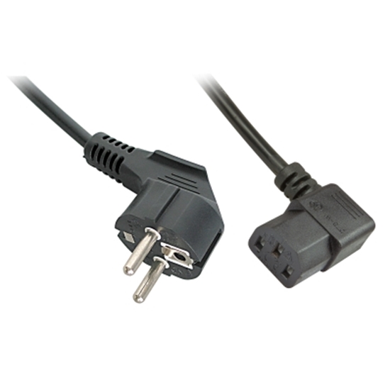 Picture of IEC Mains lead (German and French), angled, 2m