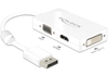 Picture of Adapter mini Displayport 1.1 male - Displayport / HDMI / DVI female Passive black