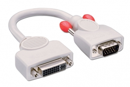 Attēls no VGA to DVI Analogue Adapter Cable - DVI-I Female (Analogue) to VGA Male, 0.2m