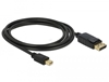 Picture of Delock Cable Mini DisplayPort 1.2 male > DisplayPort male 4K 60 Hz 2.0 m