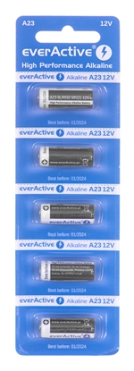 Изображение Alkaline batteries everActive A23 12V - blister 5 pcs