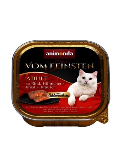 Picture of ANIMONDA Vom Feinsten Adult Beef, chicken breast and herbs - wet cat food - 100g