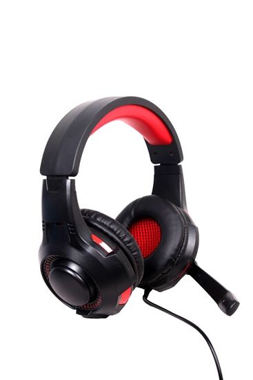 Изображение Gembird GHS-U-5.1-01 headphones/headset Wired Head-band Gaming Black, Red