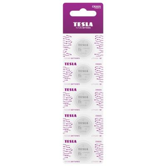 Изображение Batteries Tesla CR2025 Lithium 165 mAh 19250520 (5 pcs)