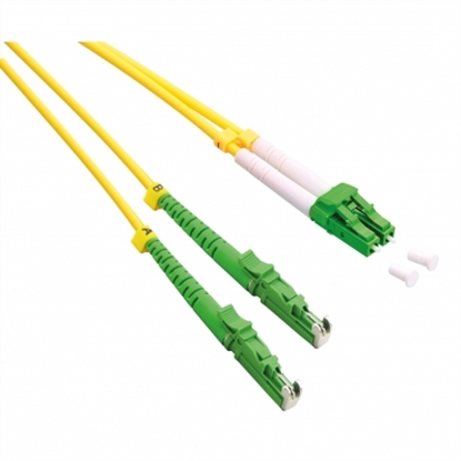 Attēls no ROLINE FO Jumper Cable Duplex, 9/125µm, OS2, LSH/LC, APC Polish, LSOH, yellow, 2