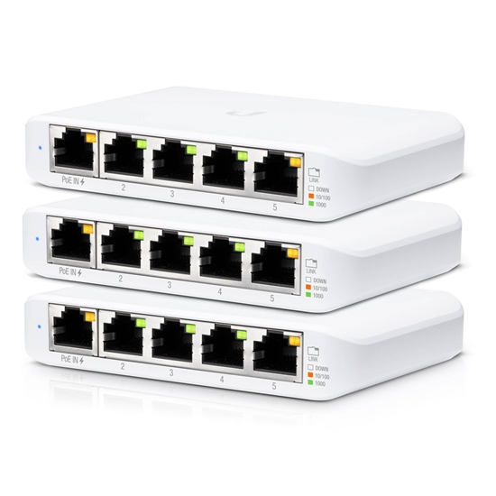 Изображение *UBIQUITI UniFi Switch 5 x1GbE    USW-FLEX-MINI-3 