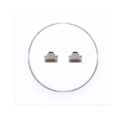 Attēls no Fibaro Walli N socket-outlet 2 x RJ-45 White