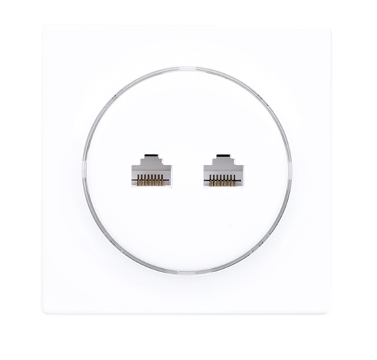 Picture of Fibaro Walli N socket-outlet 2 x RJ-45 White