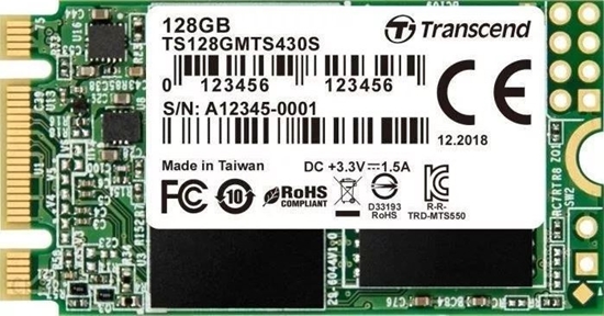 Изображение Dysk SSD Transcend 430S 128GB M.2 2242 SATA III (TS128GMTS430S)