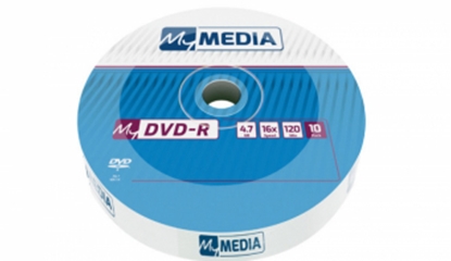Attēls no 1x10 MyMedia DVD-R 4,7GB 16x Speed matt silver Wrap