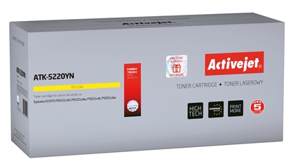 Attēls no Activejet ATK-5220YN toner (replacement for Kyocera TK-5220M; Supreme; 1200 pages; yellow)