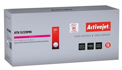 Picture of Activejet ATK-5220MN toner (replacement for Kyocera TK-5220M; Supreme; 1200 pages; magenta)