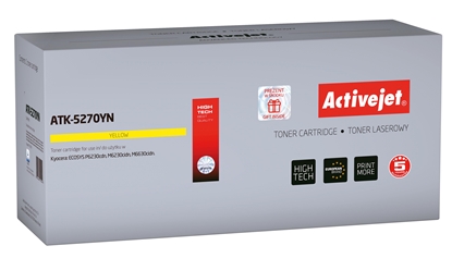 Attēls no Activejet ATK-5270YN toner (replacement for Kyocera TK-5270Y; Supreme; 6000 pages; yellow)