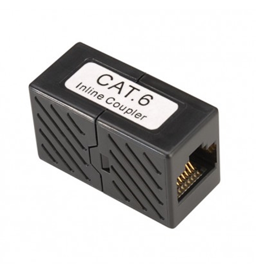 Изображение ROLINE RJ-45 Modular Coupler, Cat.6, unshielded, black