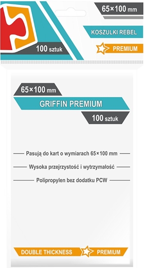 Изображение Koszulki 65x100mm Griffin Premium 100 sztuk