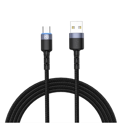 Picture of Tellur Data Cable USB to Type-C LED Light Nylon 2m Black