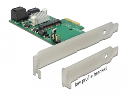 Picture of Delock PCI Express Card  Hybrid 3 x internal SATA 6 Gbs + 1 x internal mSATA