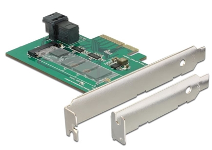 Изображение Delock PCI Express Card > 1 x internal NVMe M.2 PCIe / 1 x internal SFF-8643 NVMe – Low Profile Form Factor