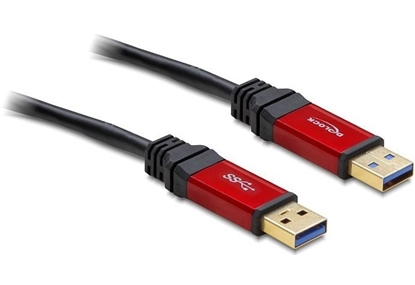 Изображение Delock Cable USB 3.0-A male  male 2 m  Premium