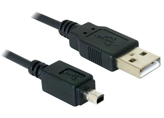Изображение Delock Camera cable USB-B mini 4pin  USB-A 1,5m male-male