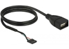 Изображение Delock Cable USB 2.0 pin header female to 1 x USB 2.0 Type-A female 60 cm