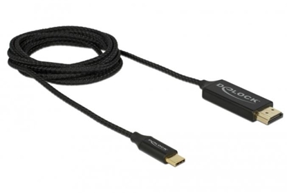 Attēls no Delock USB cable Type-C to HDMI (DP Alt Mode) 4K 60 Hz 2 m coaxial