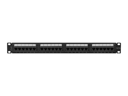 Picture of Patchpanel 24 port 1U KAT6A PPUA-1024-B Czarny 