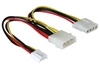 Picture of Delock Y-cable power Molex 4pin male  Molex 4pin female + 3Â½ FDD