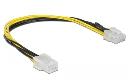 Attēls no Delock PCI Express power cable 6 pin female > 8 pin male 30 cm