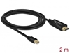 Picture of Delock Cable mini Displayport 1.2 male  HDMI-A male 2 m