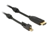 Picture of Delock Cable mini Displayport 1.2 male with screw  HDMI male 4K Active black 3 m