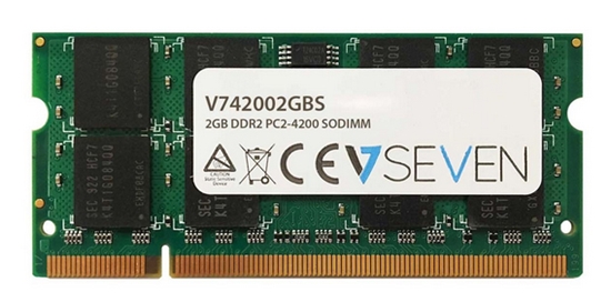 Picture of V7 2GB DDR2 PC2-4200 533Mhz SO DIMM Notebook Memory Module - V742002GBS