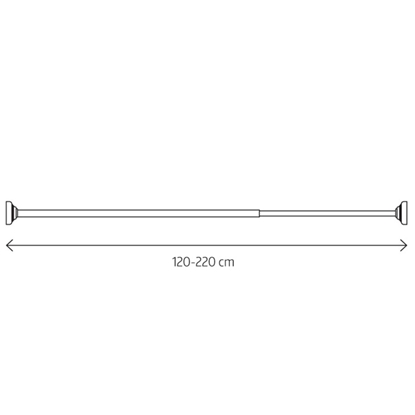 Attēls no Dušas aizk.st.Lotus balts 120-220cm ,D20mm