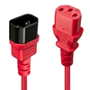 Picture of Lindy IEC Extension Cable, Red, 0.5m