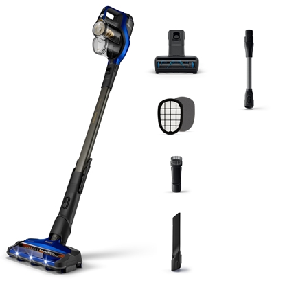 Attēls no Philips 8000 Series Cordless Stick vacuum cleaner XC8049/01, 360° Suction Nozzle, Up to 70 min, 28 min of Turbo, Extra filter