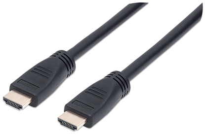 Attēls no Manhattan HDMI Cable with Ethernet (CL3 rated, suitable for In-Wall use), 4K@60Hz (Premium High Speed), 8m, Male to Male, Black, Ultra HD 4k x 2k, In-Wall rated, Fully Shielded, Gold Plated Contacts, Lifetime Warranty, Polybag