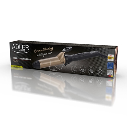 Attēls no Adler | Hair Curler | AD 2112 | Ceramic heating system | Barrel diameter 32 mm | 55 W | Black