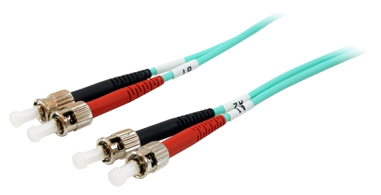 Picture of Equip ST/ST Fiber Optic Patch Cable, OM3, 2m