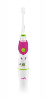 Attēls no ETA | SONETIC Toothbrush | ETA071090010 | Battery operated | For kids | Number of brush heads included 2 | Number of teeth brushing modes Does not apply | Sonic technology | White/ pink