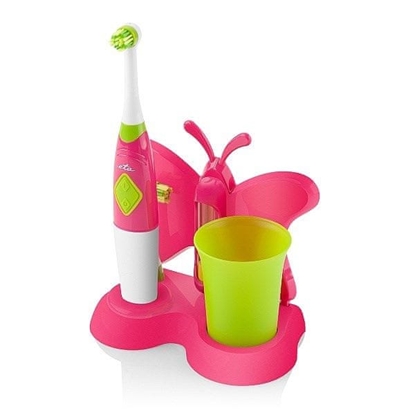 Изображение ETA | Toothbrush with water cup and holder | Sonetic  ETA129490070 | Battery operated | For kids | Number of brush heads included 2 | Number of teeth brushing modes 2 | Pink
