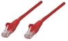 Picture of Intellinet Network Patch Cable, Cat6, 2m, Red, CCA, U/UTP, PVC, RJ45, Gold Plated Contacts, Snagless, Booted, Lifetime Warranty, Polybag