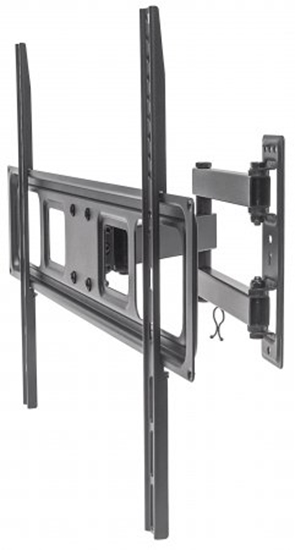 Изображение Manhattan TV & Monitor Mount, Wall, Full Motion, 1 screen, Screen Sizes: 37-65", Black, VESA 100x100 to 600x400mm, Max 35kg, LFD, Tilt & Swivel with 3 Pivots, Lifetime Warranty