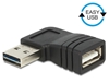 Изображение Delock Adapter EASY-USB 2.0-A male > USB 2.0-A female angled left / right