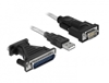 Picture of Delock Adapter USB 2.0 > 1 x Serial DB9 + Adapter DB25