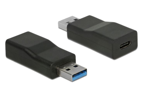 Picture of Delock Converter USB 3.2 Gen 2 Type-A male > USB Type-C™ female Active black