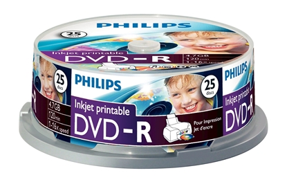 Attēls no 1x25 Philips DVD-R 4,7GB 16x IW SP