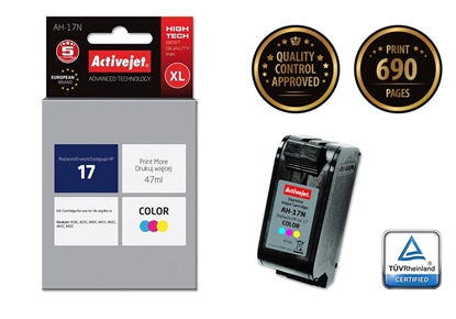 Изображение Activejet AH-17N Ink cartridge (replacement for HP 17 C6625A; Supreme; 47 ml; color)